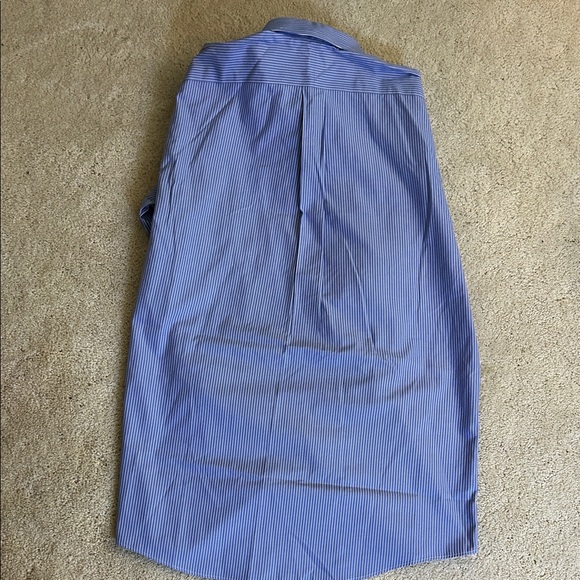 L.L. Bean Blue Striped Dress Shirt - Picture 3 of 5
